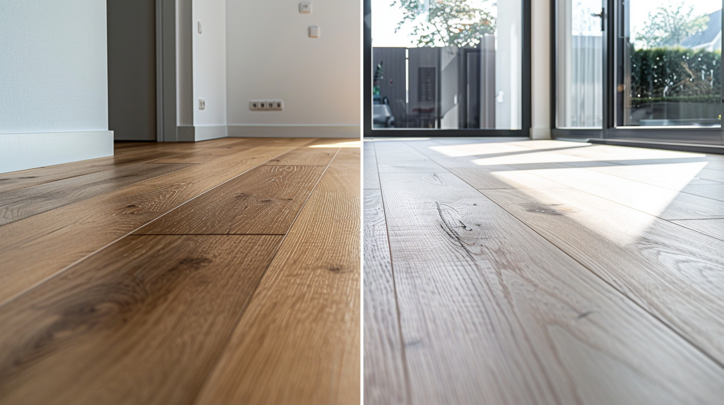 Voor en na laminaatvloer